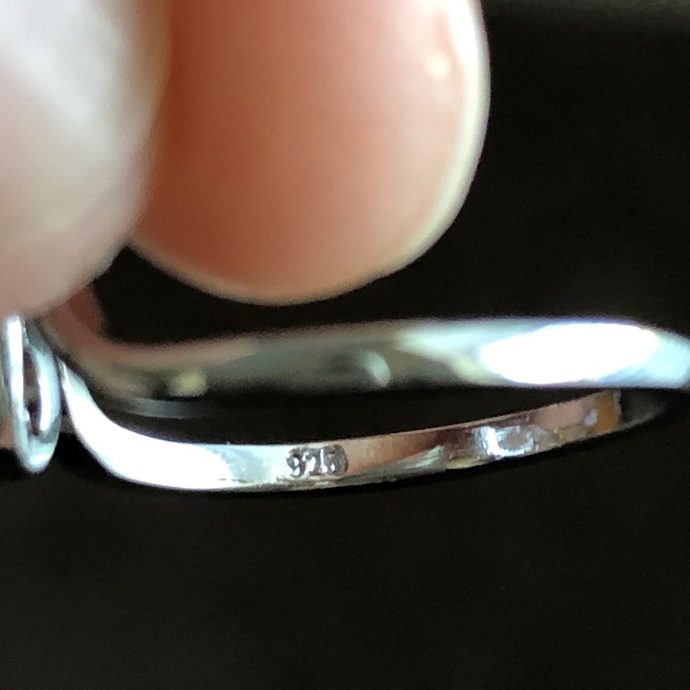 925 Sterling Silver Double Waves Ring - Picture 7 of 7